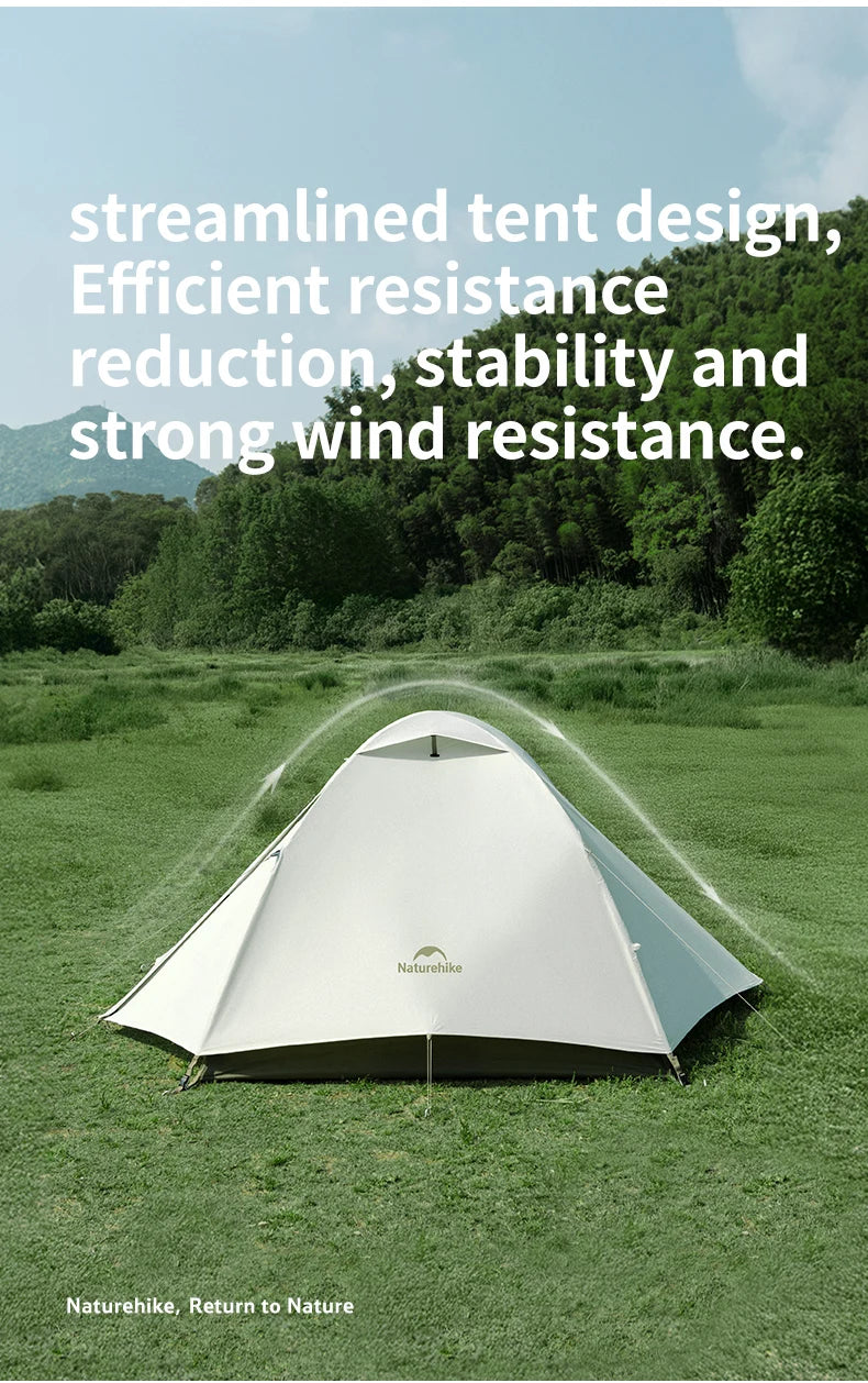 Naturehike YunChuan Outdoor Camping Tent 2/3 Person Waterproof PU2000+ Blackout Tents UV50+ Portable Lightweight Hiking Shelter