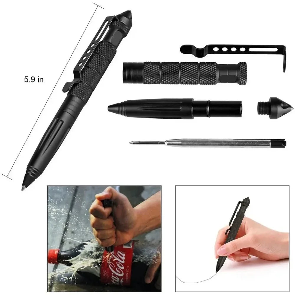 1PC Pen Multifunction Aluminum Alloy Emergency Glass Breaker Pen Outdoor Camping Security Survival Tools Camping Gear