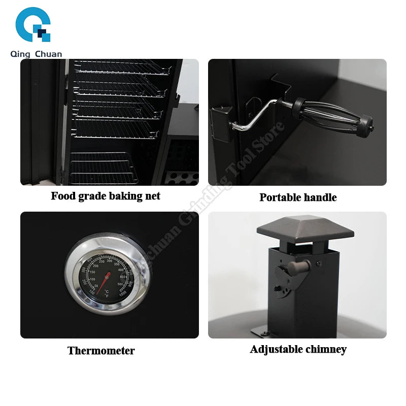 Smoker Oven Commercial Vertical Smoked Meat Rack Charcoal Smoked Barbecue Grill Smoking Machine