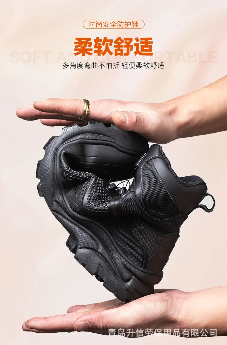 Summer Breathable Motorcycle Riding Shoes Men's Waterproof Motorcycle Riding Boots Retro Locomotive Shoes Large Size