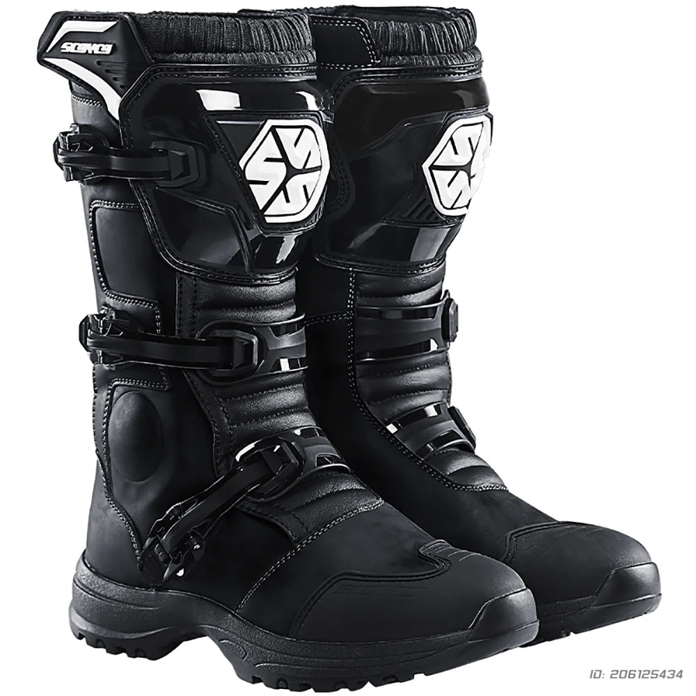 Motocross Boots Professional Protective Motorcycle Boot High-top Non-slip Racing Off-road Shoes Windproof Waterproof All Seasons