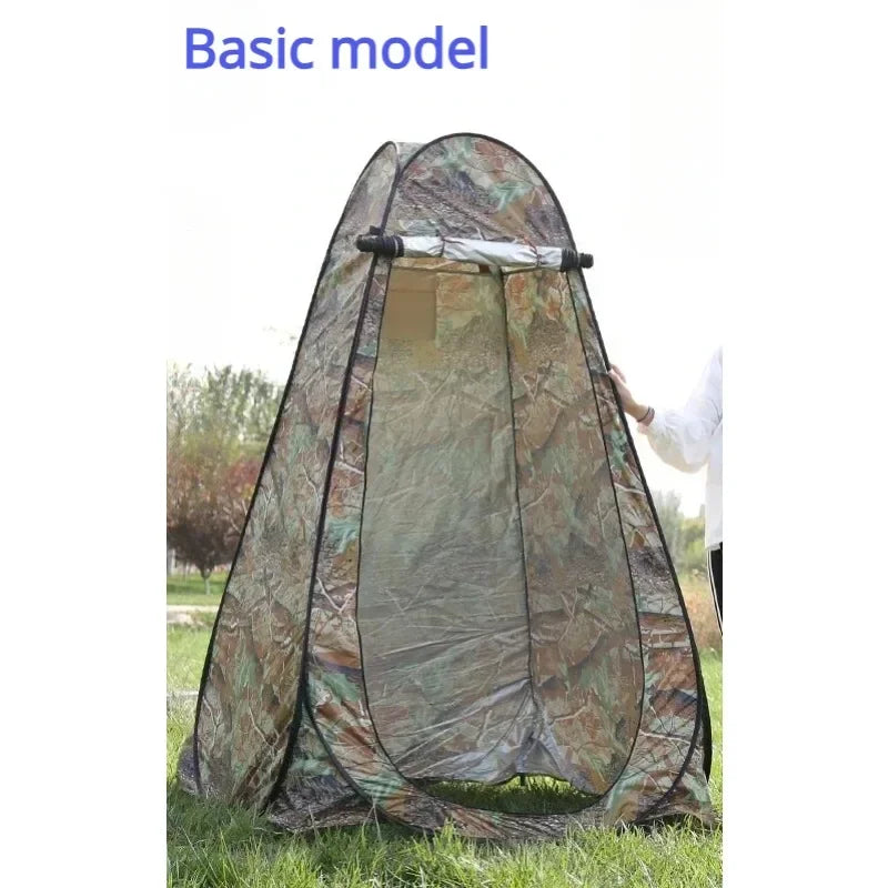 1-2Person Camouflage Ice Fishing Tent Anti-Mosquito  Rain-Proof Sunscreen Double Doors  2 Windows Pop-Up Quick Open150x150x190cm