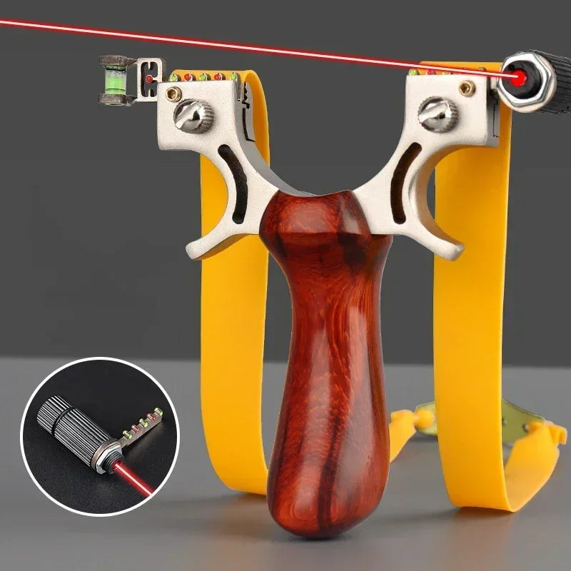 Imitative Wood Laser Slingshot Hunting Slingsshot  Outdoor Professional Shooting Sling Shot High Precision Sling Catapult