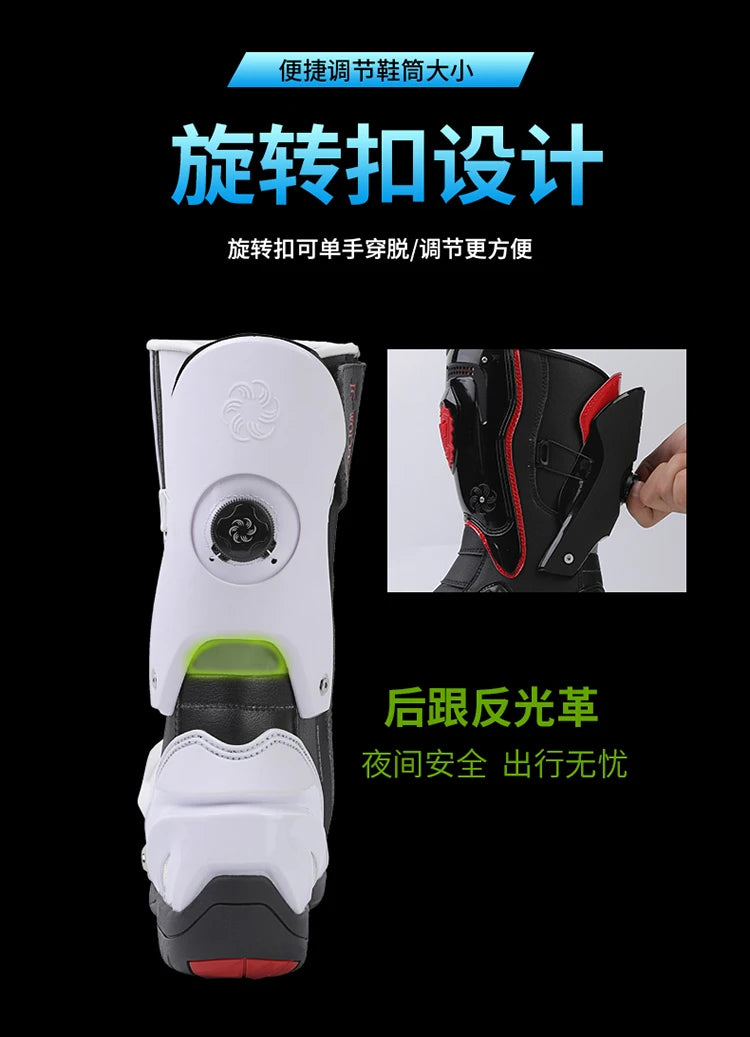 36-47 Anti Fall Motocross Boots Wear-resistant Motorcycle Boots Men's Women Racing Boots Safe Riding Equipment Rally Shoes