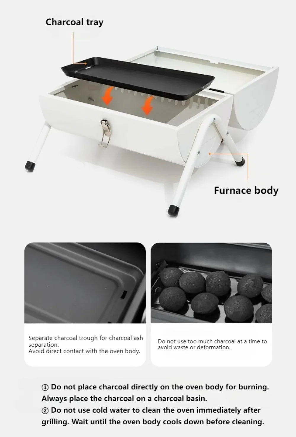 Small Folding Barbecue Grill Outdoor Portable Camping Charcoal Stove for Picnic Backyard Party