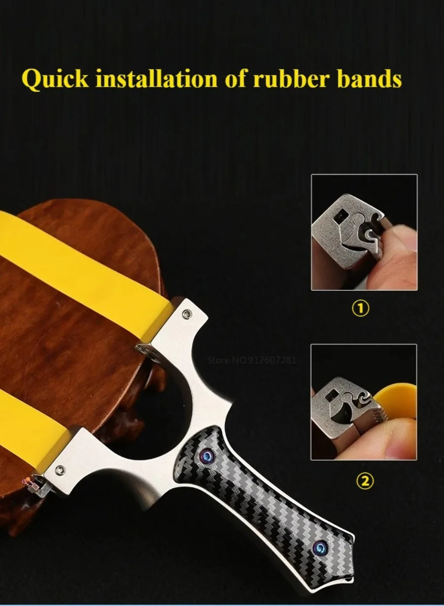 Fiber Optic Aiming Shooting Slingsshot High Precision Sling Outdoor Hunting Slingshot for Hunting High Precision Catapult