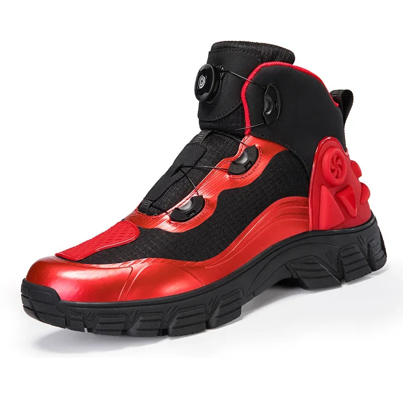 Large Size Motorcycle Boots Outdoor Riding Racing Shoes Anti-fall Wear-resistant Motorcycle Shoes Motorcycle Travel Equipment