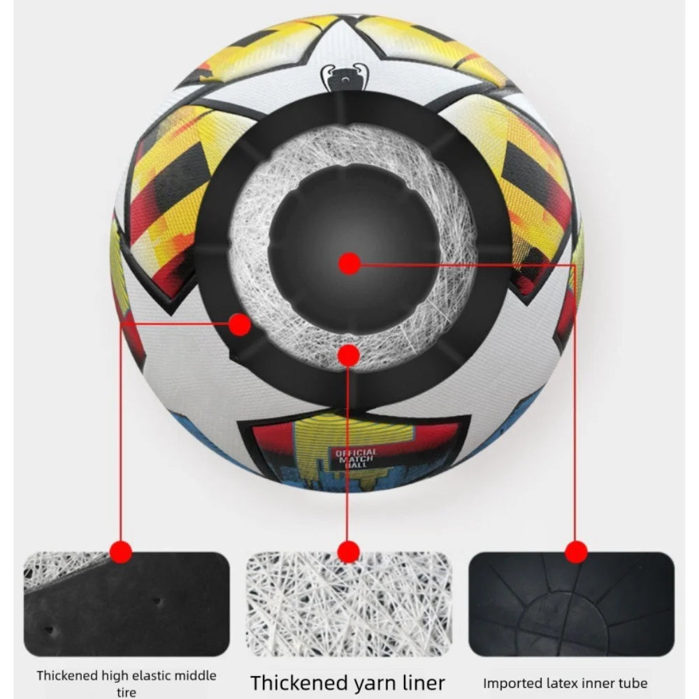High Quality Standard Size 5 Soccer Ball Professional Seamless League Match Balls PU Material Children's Football School