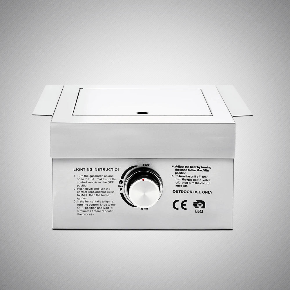 Outdoor Gas Black Stainless-Steel Build in BBQ Grills Plate Natural Gas Cooker With Oven and Grill Camping Barbeque Gas Grill