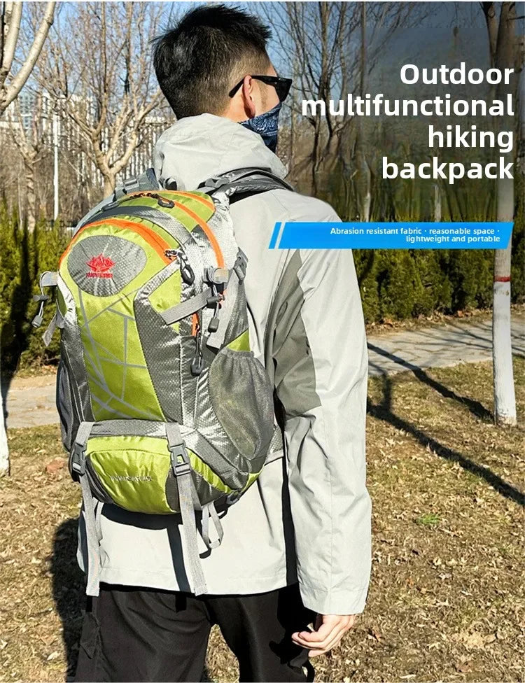 Mountaineering backpack 40 liters men's and women's outdoor sports bag waterproof camping hiking rain