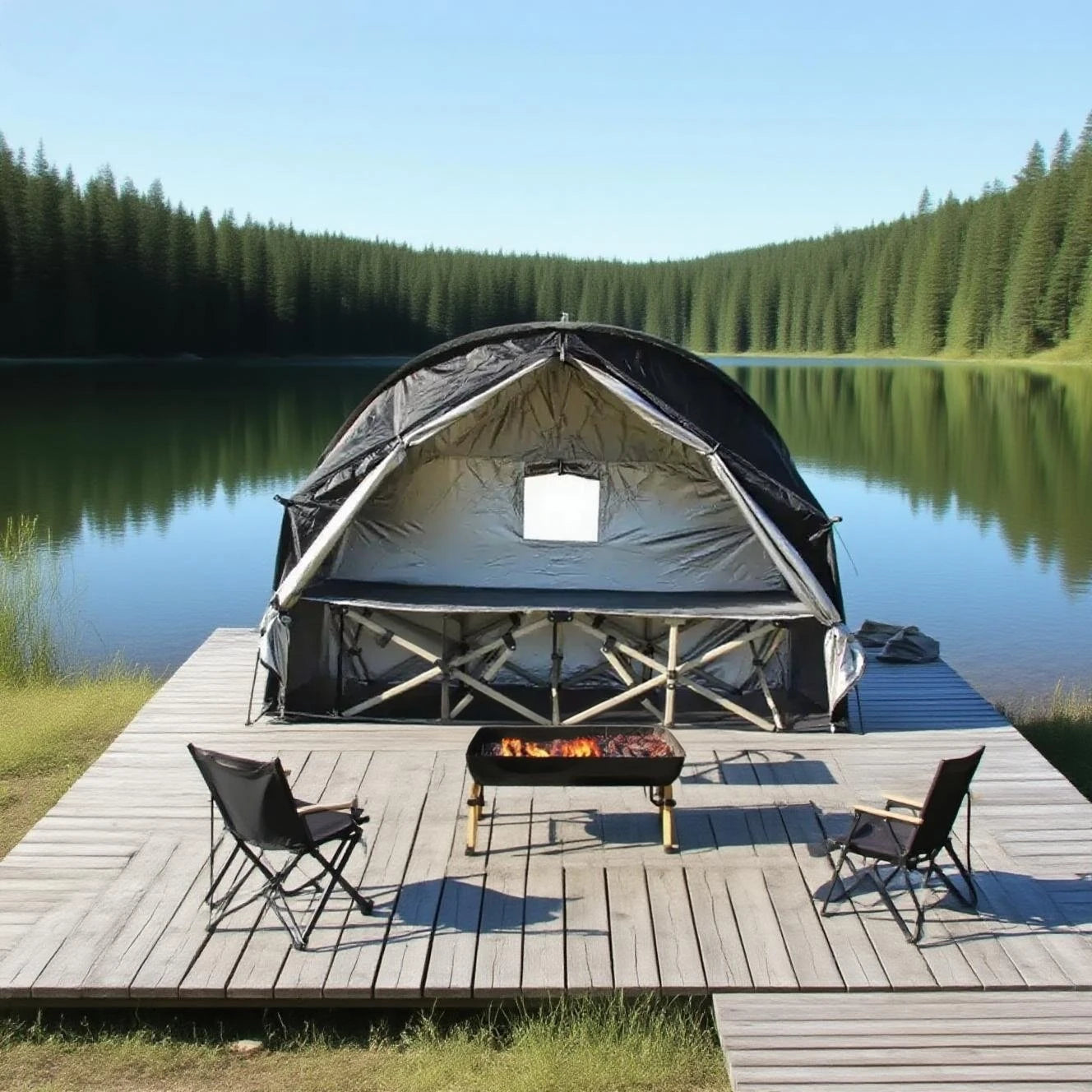 Breathable Mesh Tent for Backpacking - 1 Person All-Mesh Insect-Proof Camping Tent with Enhanced Airflow, Portable Sleep Shelter