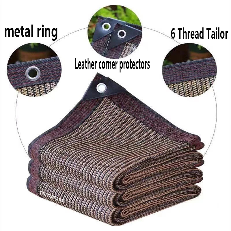 4x5m Beige shading net, UV protection, plant shed, outdoor sunshade, mesh, HDPE sunscreen fabric sunshade