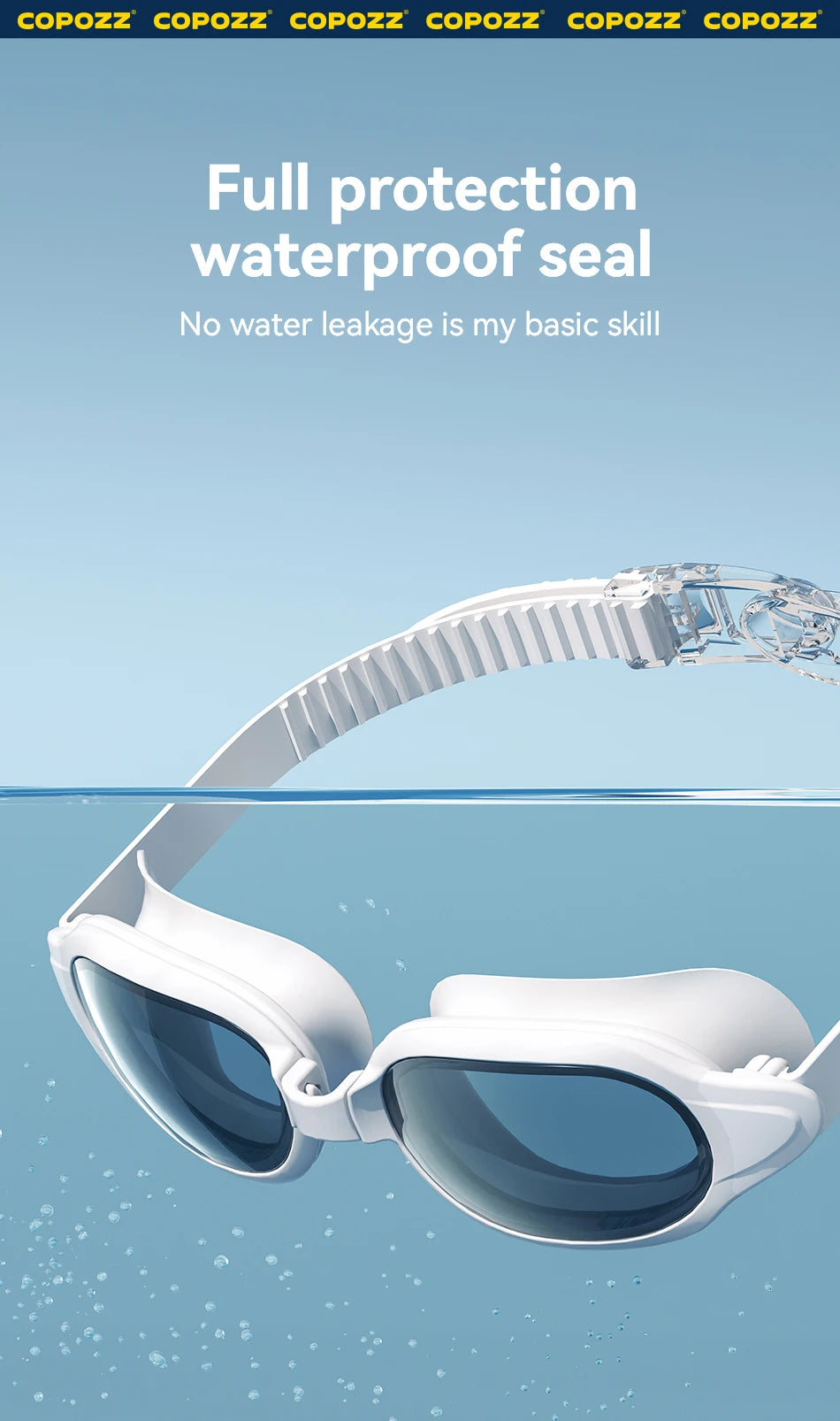 COPOZZ Myopia Swimming Goggles Male Female Adult Swim Goggle CoNANO Imported Anti Fog Pool Swimming Glasses Eyewear -1.5 to -7