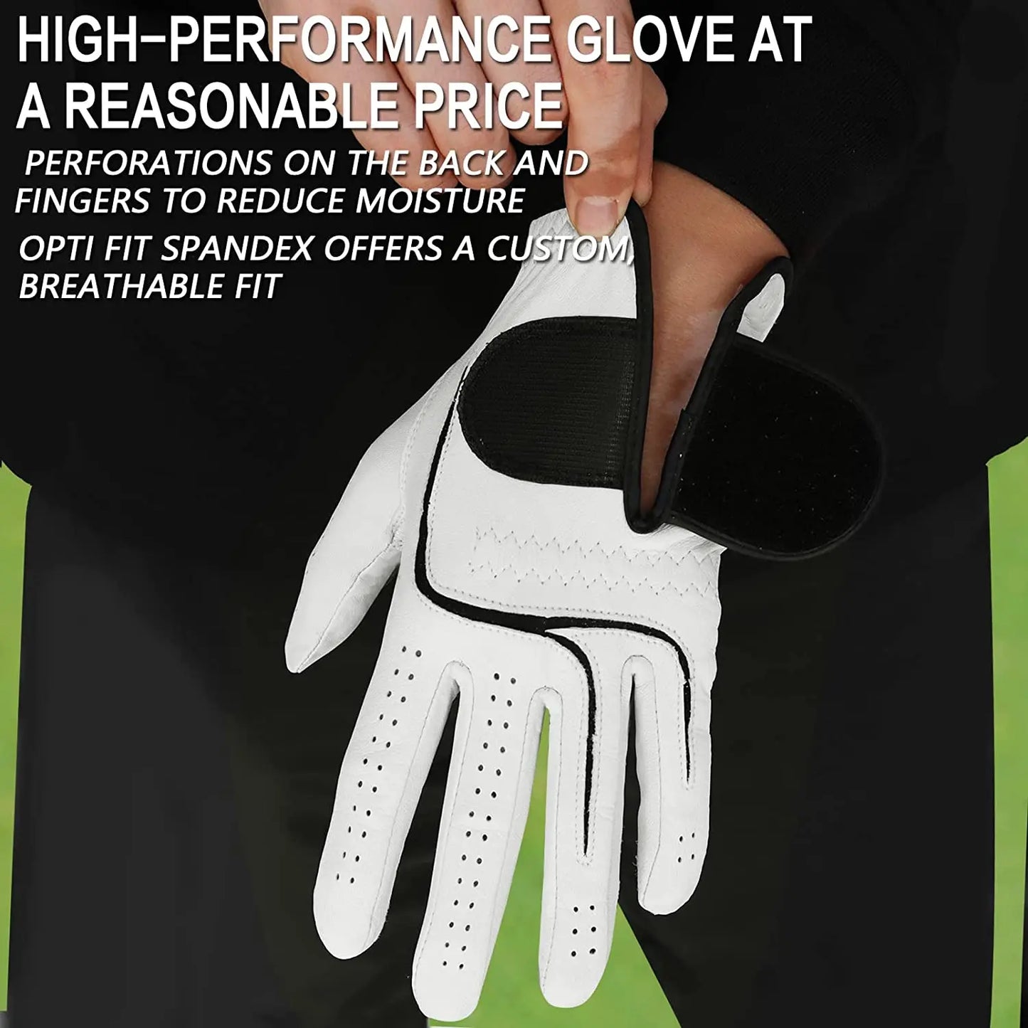 Left Right Hand Golf Gloves Men Leather Premium Cabretta Weathersoft Grip Golfer Glove Right Left Handed S -XL Drop Shipping