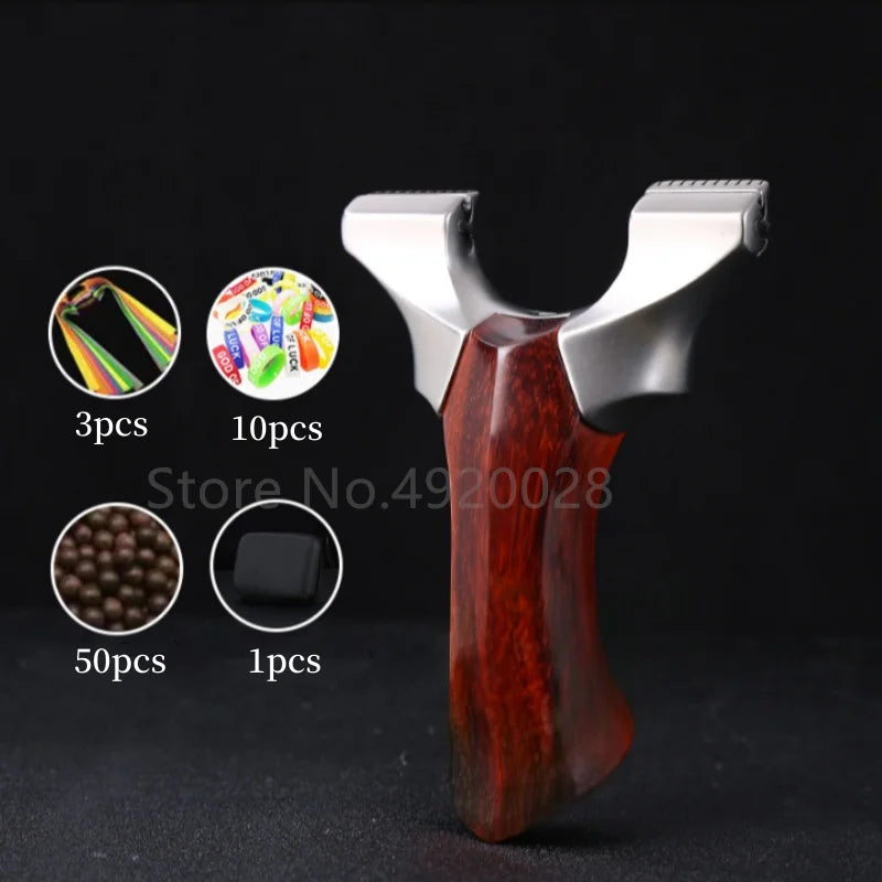Outdoor Sports High-quality Stainless Steel Slingshot Balanced Rubber Band High-power Hunting Catapult Accessories