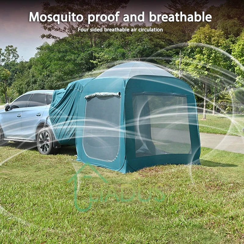 Durable UV Resistant Car Rear Extension Tent Waterproof Sunshade Outdoor Camping Picnic Auto Back Tent for Road Trip Adventure