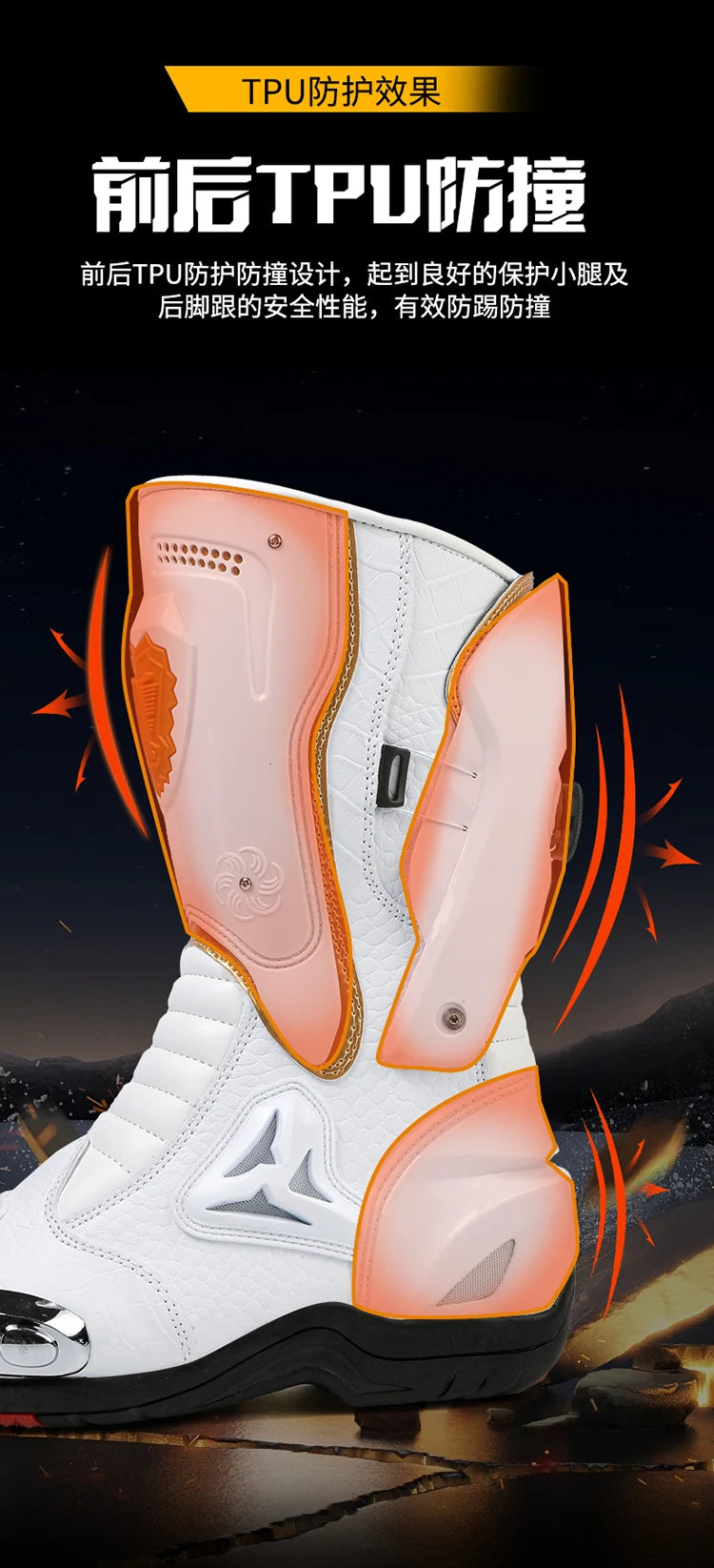 36-47 Anti Fall Motocross Boots Wear-resistant Motorcycle Boots Men's Women Racing Boots Safe Riding Equipment Rally Shoes