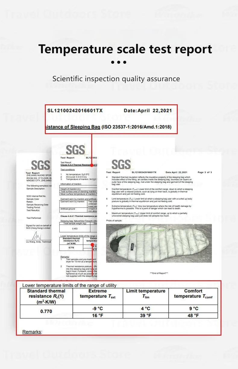 Naturehike Goose Down sleeping bags camping Ultralight Winter Gear Supplies Travel Waterproof folding Comfortable Tourism bag