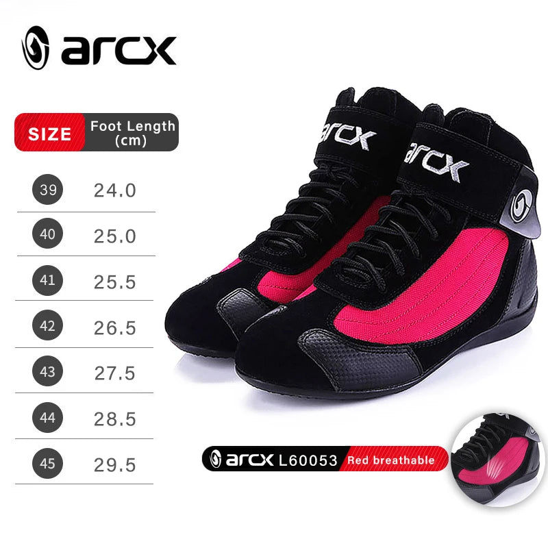 ARCX Motorcycle Boots Street Riding Shoes Anti-Slip Outdoor Trekking Hike Work Shoes for Men Breathable Non-slip Anti-fall