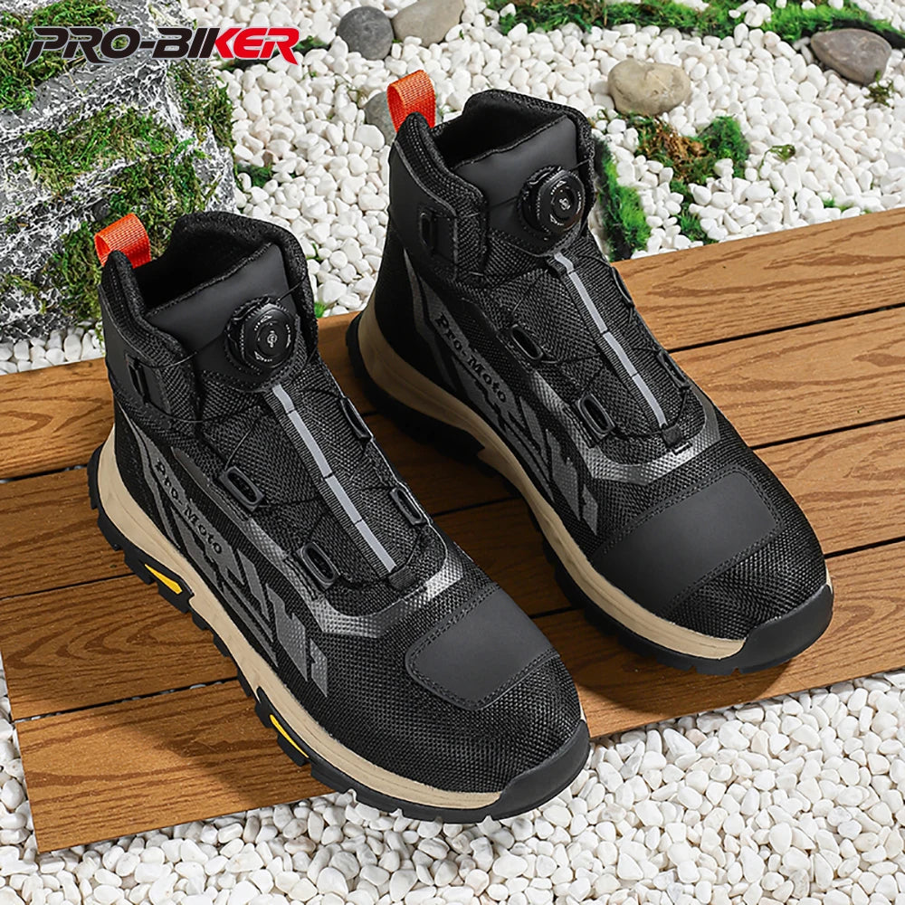 Boots for Motorcyclist Man Motorcycle Shoes Botas Moto Wear-Resistant Men's Motorcycle Shoes  Men's Motorcycle Shoes  Riding boo