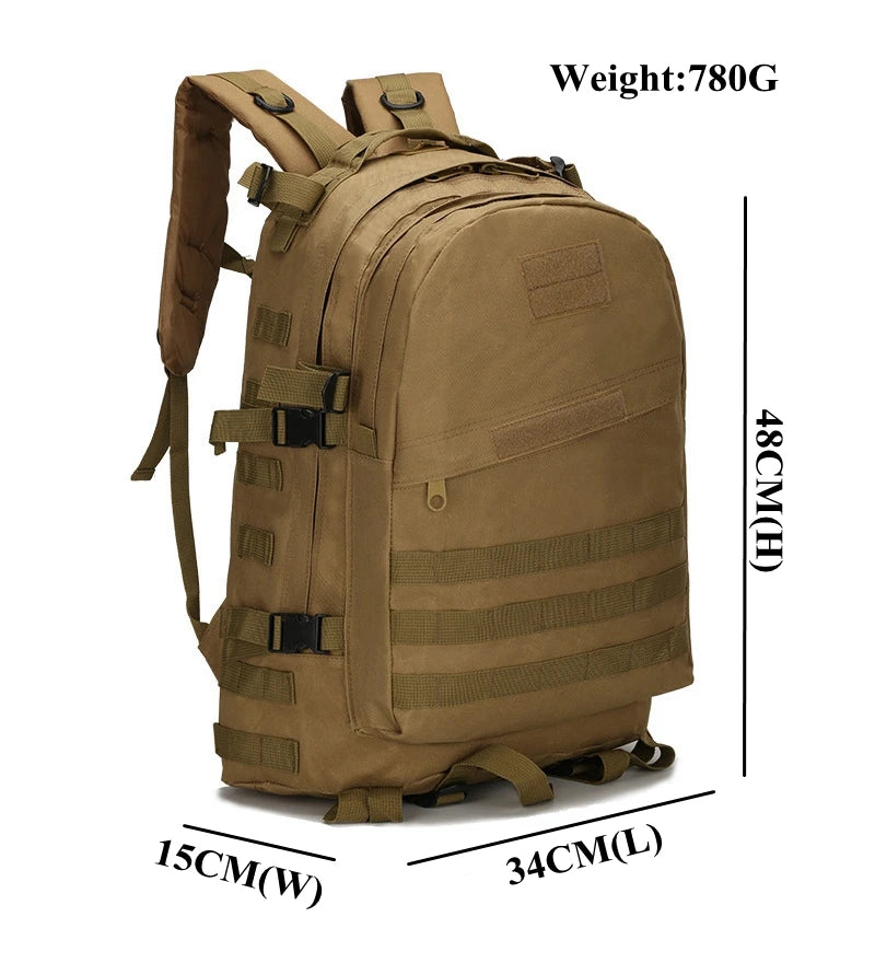 Tactical 3D Backpack 25L Backpack Nylon 900D Fabric Mens Bag Waterproof 3D Molle Backpack for Trekking Camping Mountaineering