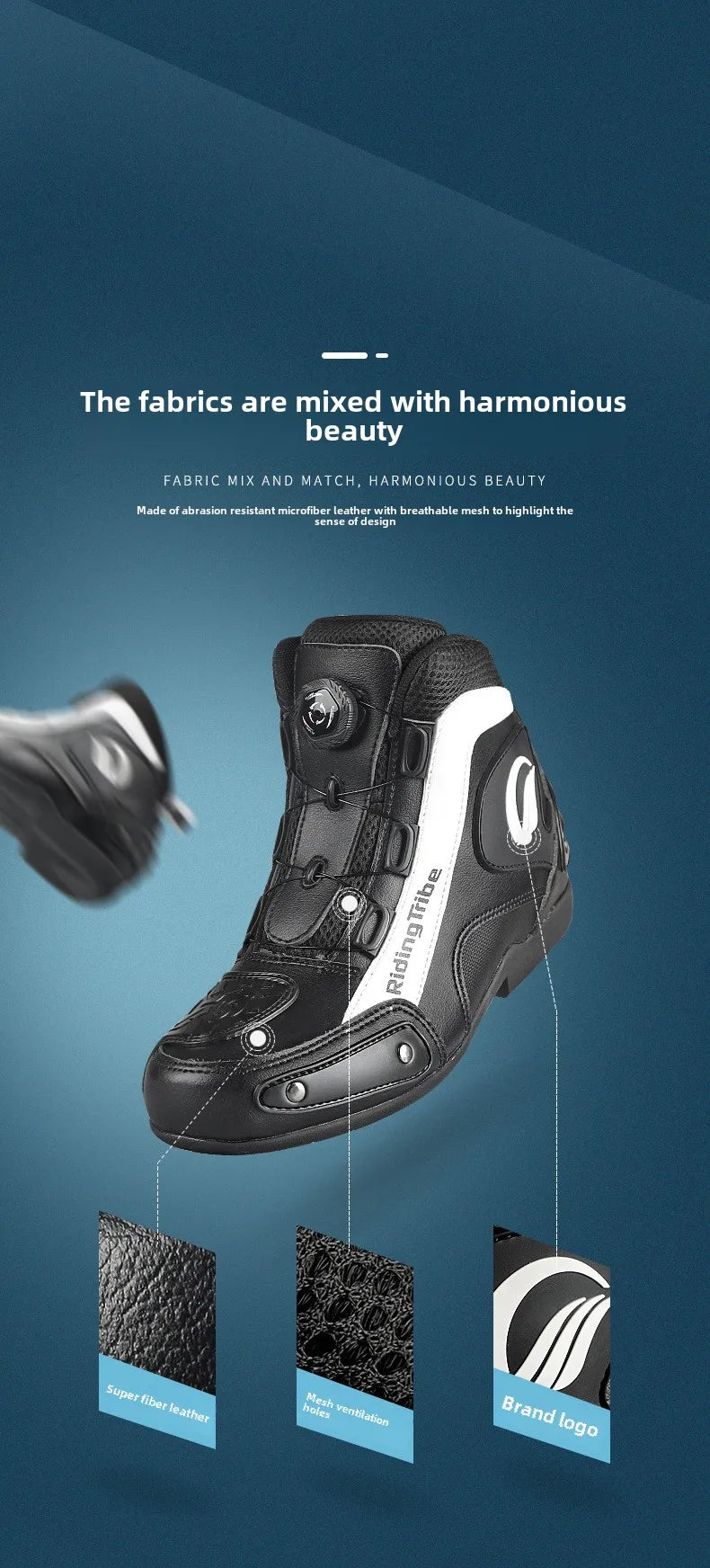 Motorcycle Cycling Shoes with Lock Motorcycle Boots Mountain Bike Racing Fall-proof Summer Waterproof Breathable Casual Boots