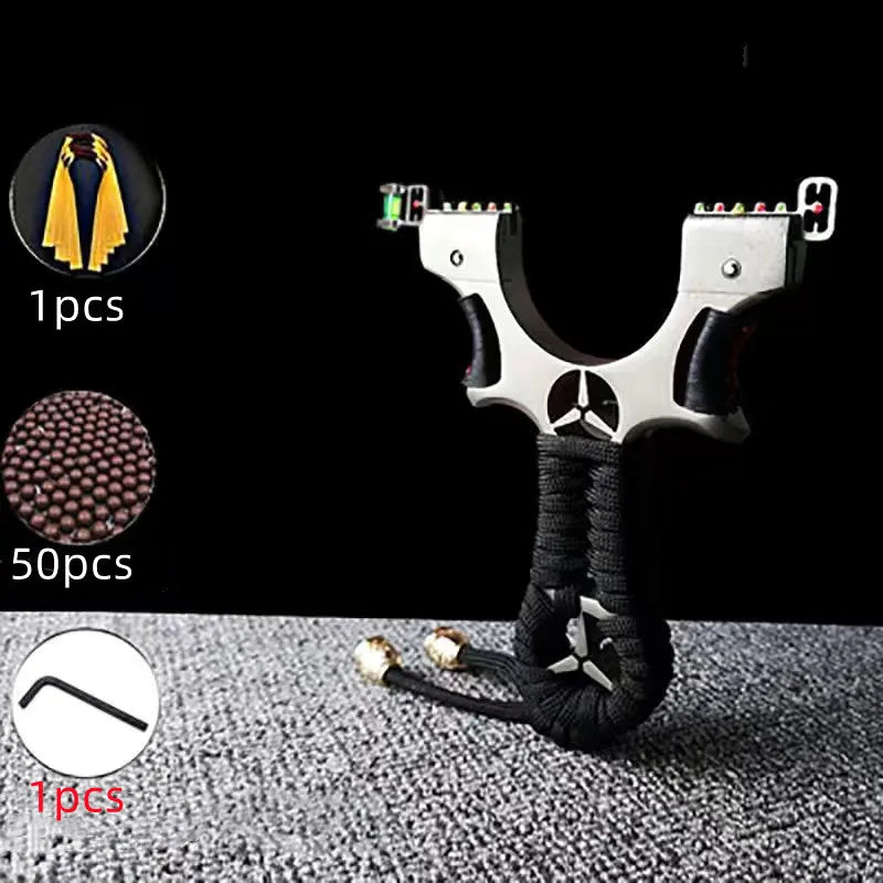 High-power Laser Slingshot High Precision Outdoor Hunting Tool Catapult with Rubber Band Set Sport Entertainment Toy Accessories