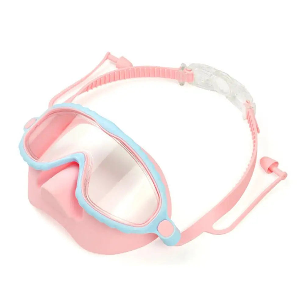 Goggles With Nose Cover Diving Glasses Anti-Fog No-Leak Clear Waterproof Snorkeling Goggles Gear For Children Kids Aged 4-16