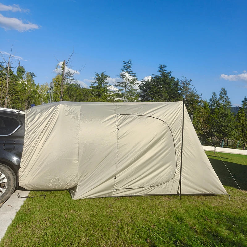 SUV Car Tent with Big Awning, Rear Tent, Camping, Multi-Use Tarp, Roomy Family Camping Tent with Floor, Car Side Tent