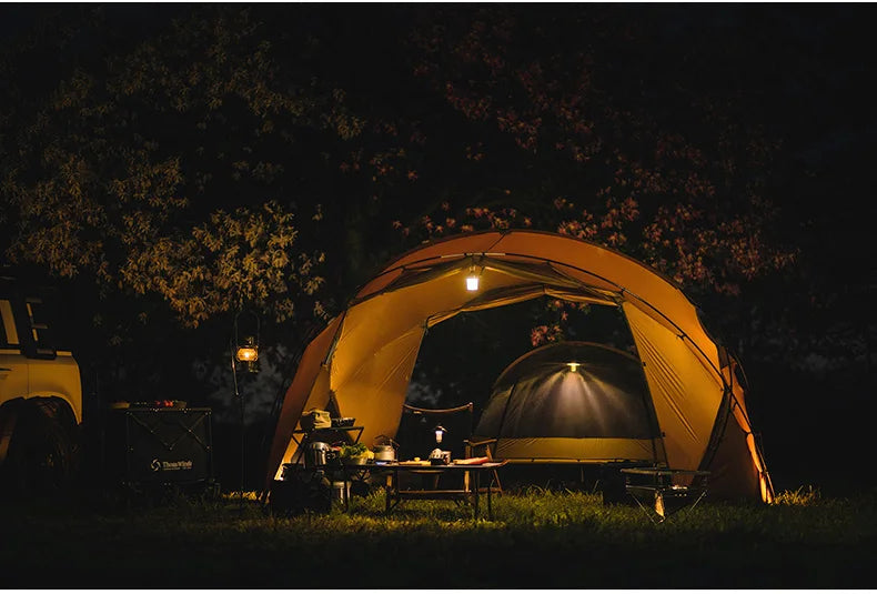 Thous Winds CNC 4-8 Person Family Camping Tent Outdoor Emotional Camp Tent 20D Ripstop Nylon Both Side Silicon Lightweight Tents