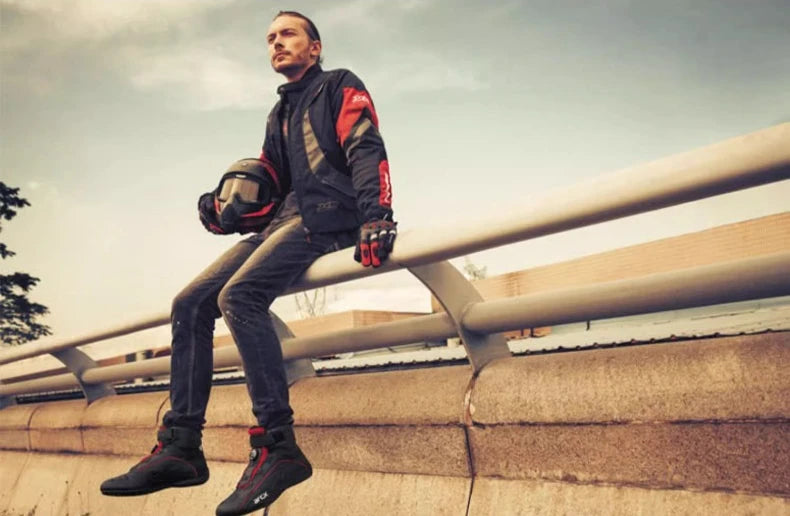 New Arcx Motorcycle Riding Boots Cowhide Casual Motorbike Road Travel Cycling Shoes Men Breathable Botas Four Season For Honda