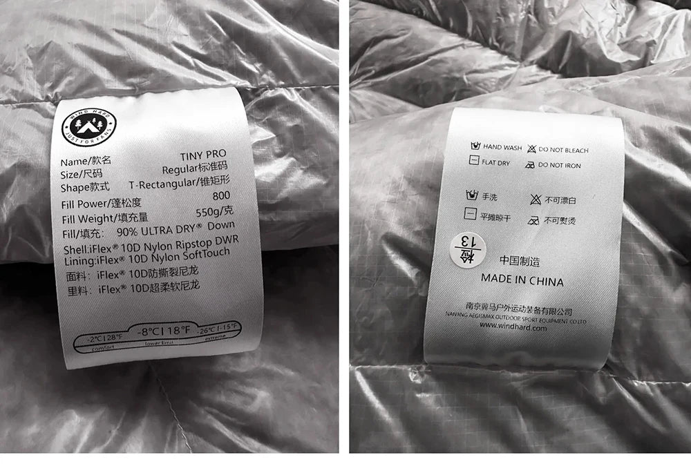 AEGISMAX Wind Hard Tiny Pro Wearable Down Sleeping Bag Winter Camping Hiking Backpacking Ultralight Outdoor Quilt