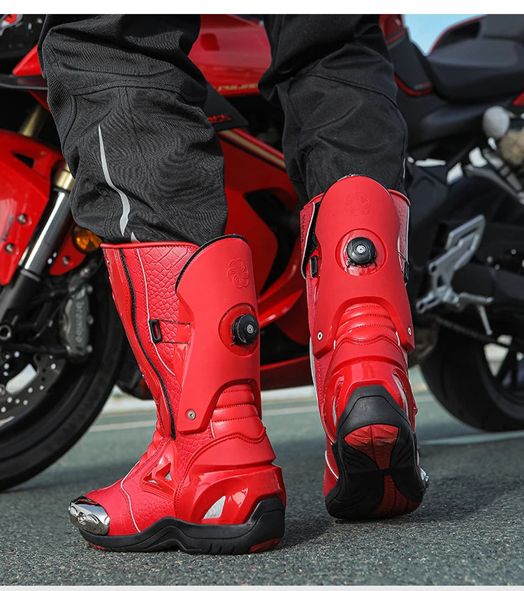 36-47 Anti Fall Motocross Boots Wear-resistant Motorcycle Boots Men's Women Racing Boots Safe Riding Equipment Rally Shoes