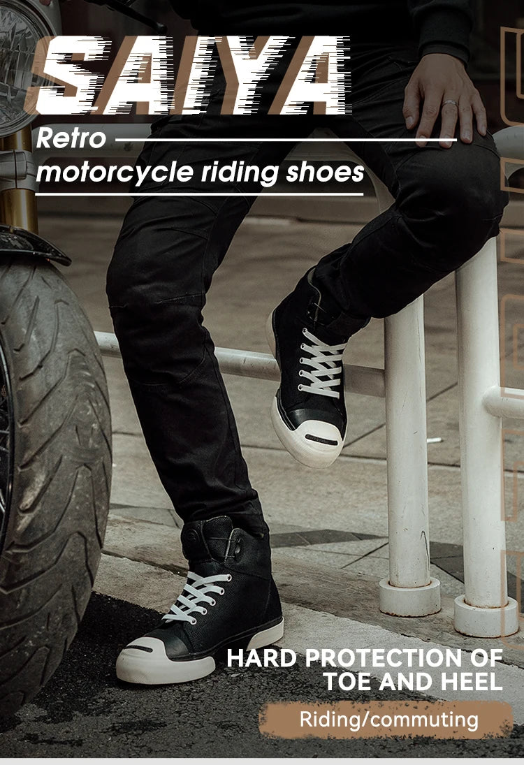 Star Field Knight Green Retro Motorcycle Riding Shoes Comfortable Breathable Hard Protection Wear-resistant Motocross Race Boots