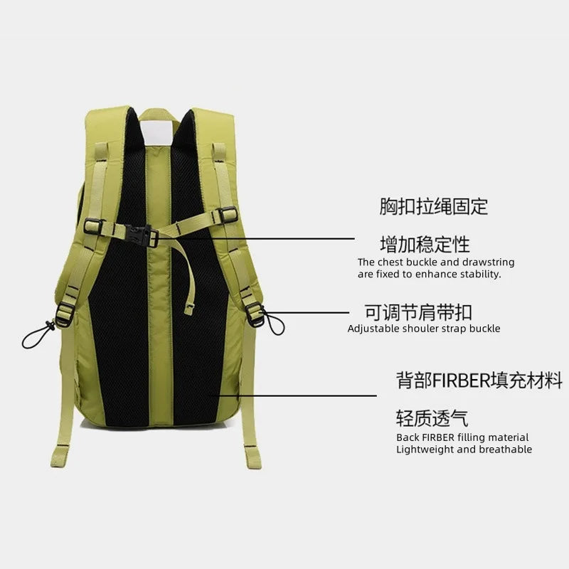 Unisex Multifunctional Outdoor Camping Hiking Climbing Backpack Men Nylon Travel  Adjustable Shoulder Strap Lightweight Bag