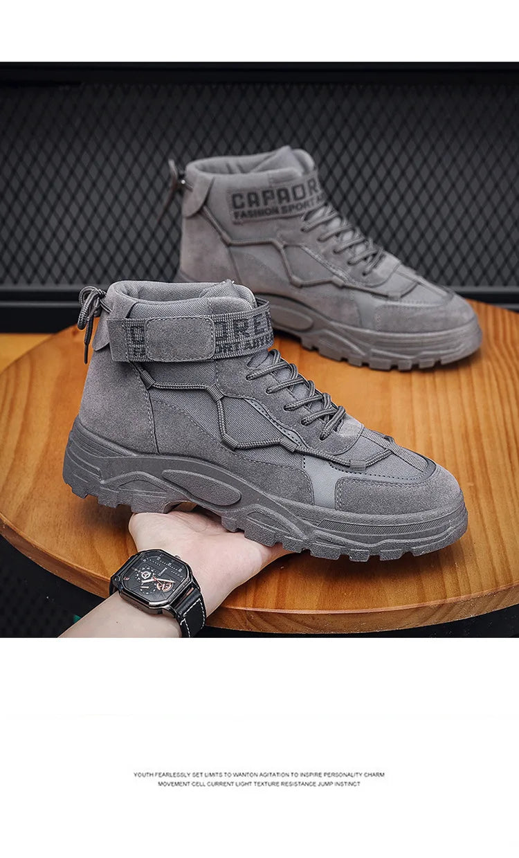 2025 Men Boots Tactical Military Combat Boots Men Ankle Boots  Outdoor Hiking Shoes Light Non-slip Men Desert Botas Working Shoe