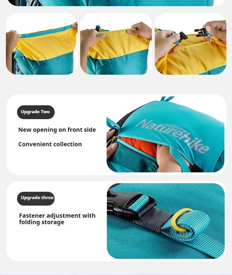 Naturehike Hiking Backpack Waterproof 45/55/65L Knapsack Climbing Travel Outdoor Sports Large Capacity Nylon Bag With Rain Cover