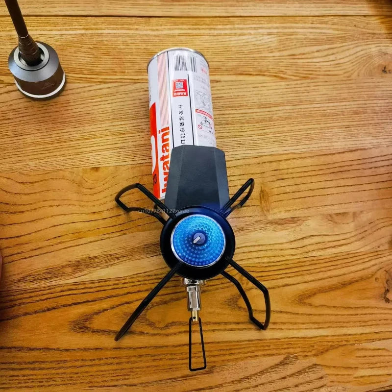 Outdoor SWS black spider ignition card stove, outdoor camping barbecue picnic ignition windproof folding high-power stove head