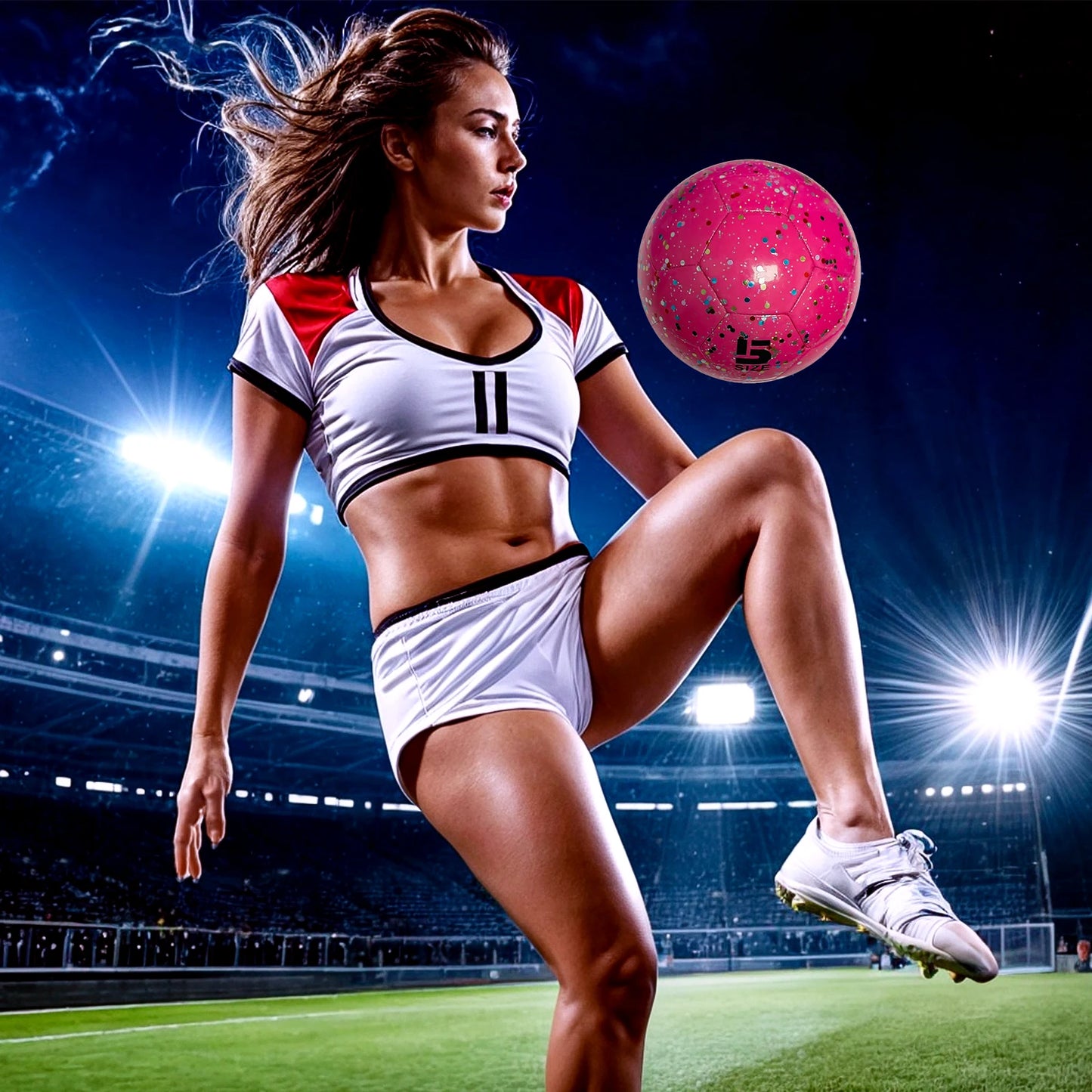 Pink Children S Soccer Ball Size 5 With Attractive Traditional For Girls Football Size Shiny