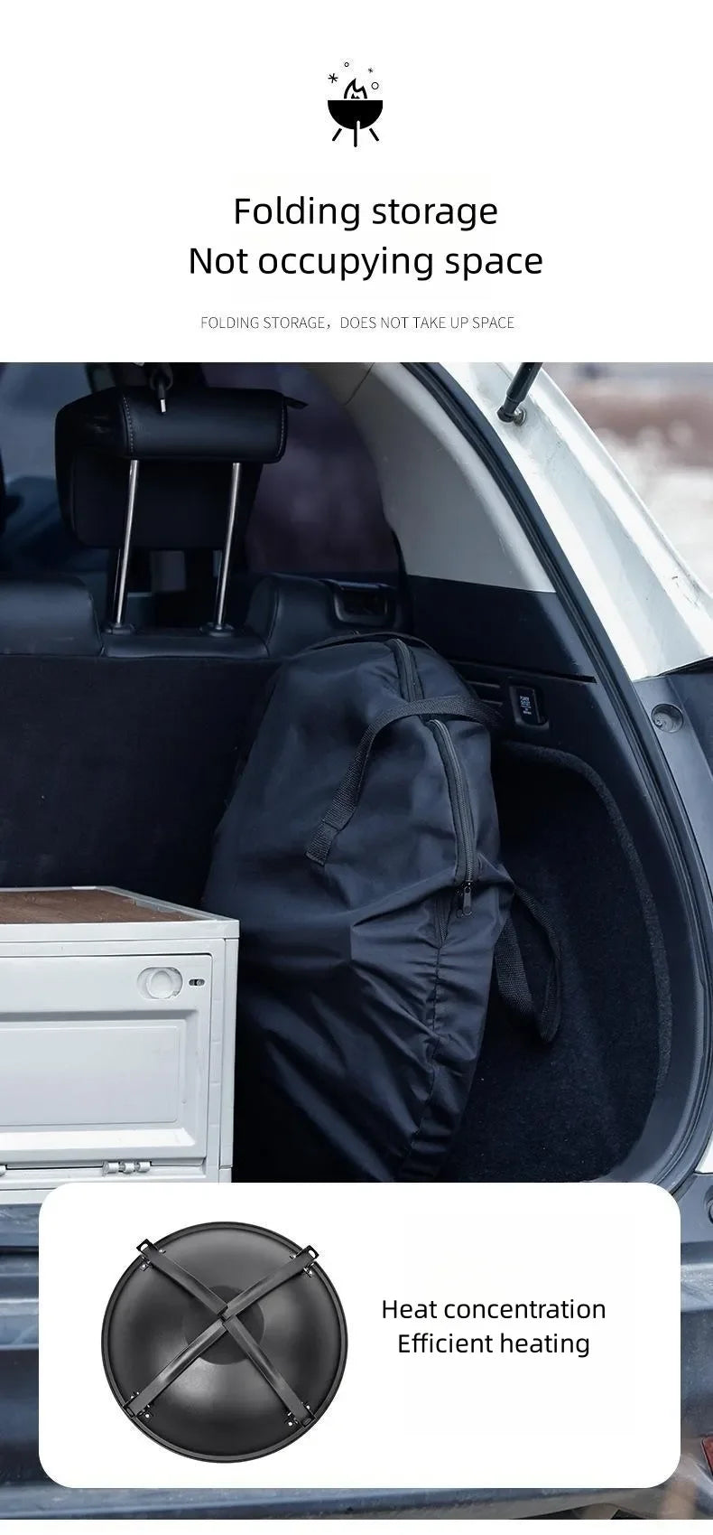 Camping Fire Pit Bonfire Charcoal Barbecue Stove Fire Wood Heater Outdoor Burner Winter Insulation  Bbq Grill Outdoor  Grill