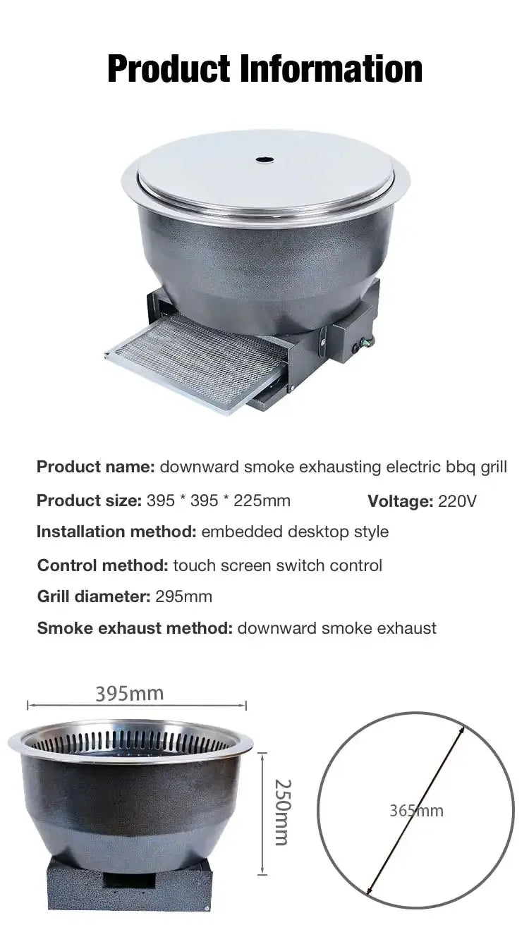 Restaurant Electric Korean Japan BBQ Grill Stove Barbecue Smokeless Japanese Embedded Yakiniku Table Korean Electric BBQ Grill