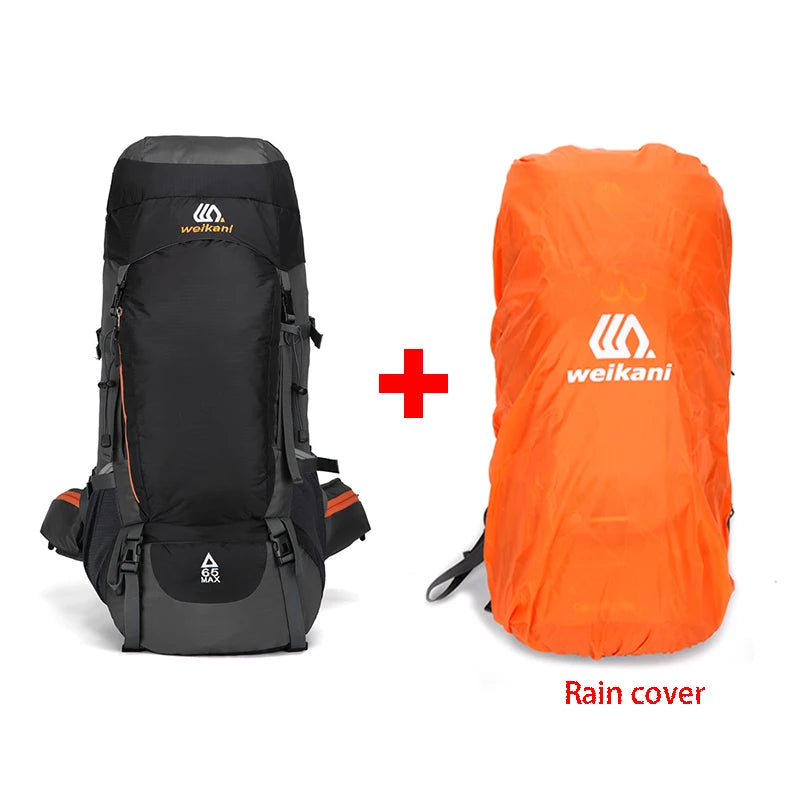 65L Climbing Backpack Large Capacity Outdoor Camping Sports Women Men Waterproof Travel Nature Hike Mountaineering Trekking Bag