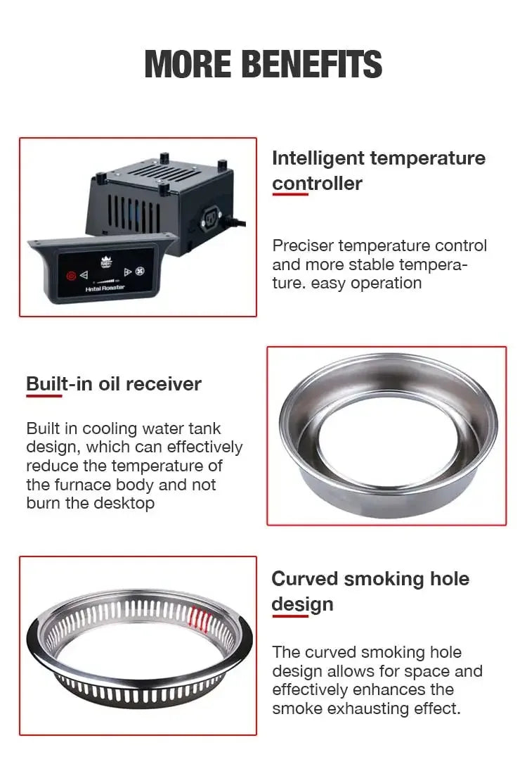 Restaurant Electric Korean Japan BBQ Grill Stove Barbecue Smokeless Japanese Embedded Yakiniku Table Korean Electric BBQ Grill