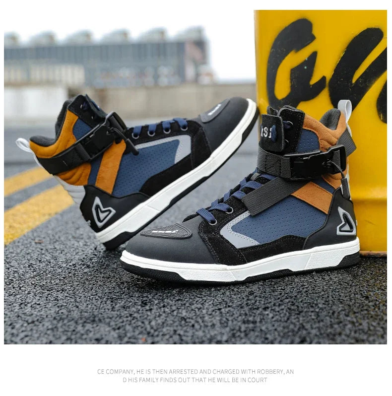 Motorcycle Riding Shoes Motocross Racing Boot Motorcycle Rally Training Shoes Anti Collision Protective Shoes Rider Equipment