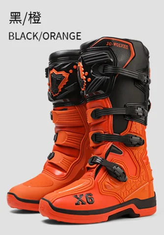 Motorcycle Boot Men Women Riding Mid-Calf Ankle Protective Shoes Moto Motorbike Equipment Racing Long Motorcycle Boots Men