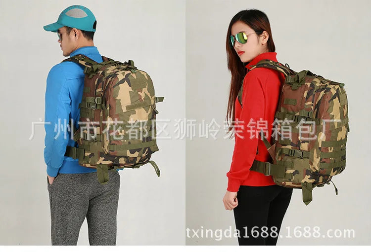 Upgraded 3D Bag Camouflage Mountaineering Bag Tactical Backpack Outdoor Camping Travel Bag