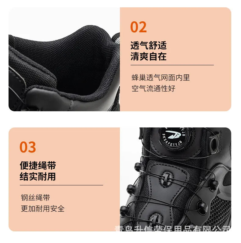 Summer Breathable Motorcycle Riding Shoes Men's Waterproof Motorcycle Riding Boots Retro Locomotive Shoes Large Size