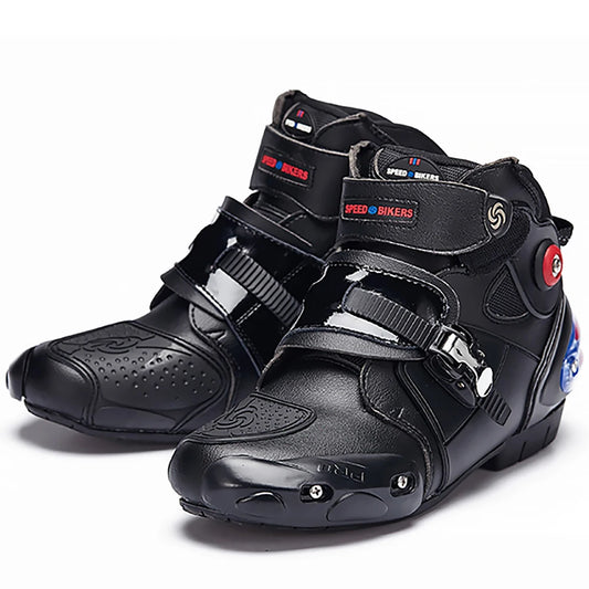 Men Women Motorcycle Racing Boots Sneakers Shoes Microfiber Leather Anti-collision Protection Motocross Off-Road Boots Non-slip