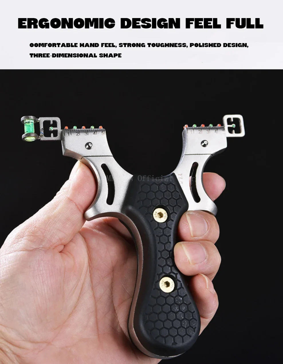 Stainless Steel Slingshot Quick Press Flat Rubber Band Slingshot Outdoor Hunting and Shooting Steel Ball Target Paper Set