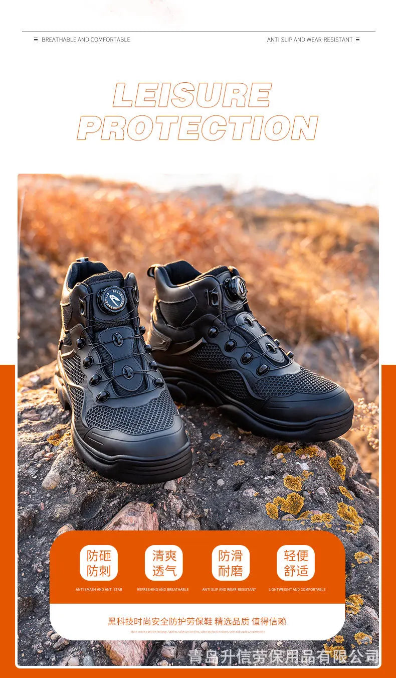 Summer Breathable Motorcycle Riding Shoes Men's Waterproof Motorcycle Riding Boots Retro Locomotive Shoes Large Size